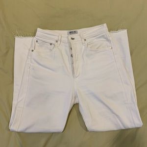 agolde riley high rise straight cropped jeans